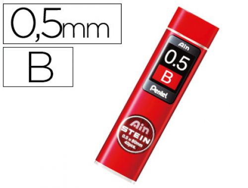 Minas pentel ain stein 0.5 b estojo com 40 minas , Pentel , 77840 , 4902506079244